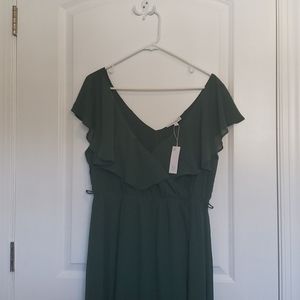 Baltic Born Katya Ruffle Maxi Dress - Evergreen